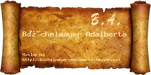 Büchelmayer Adalberta névjegykártya